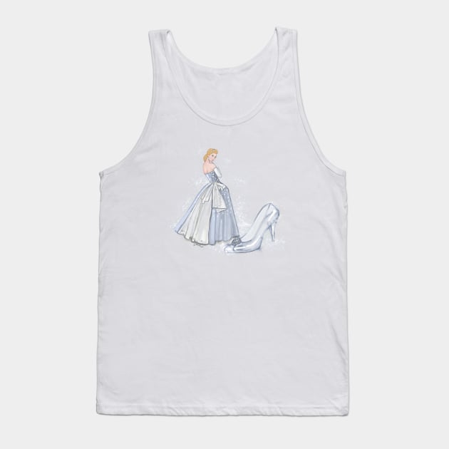 Cinderella’s Glass Slipper Tank Top by lizzielamb